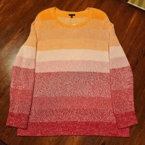 Talbots Multi Colored Ombre Sweater NWT Women's size X Just In Time For Spring